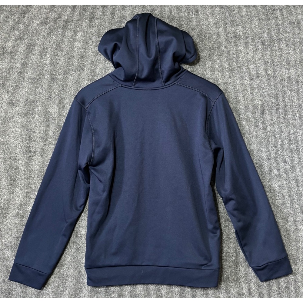 Kids Adidas Navy Blue Dri-FIT Hoodie Boys Girls L 14-16 Graphic Print - Picture 2 of 5